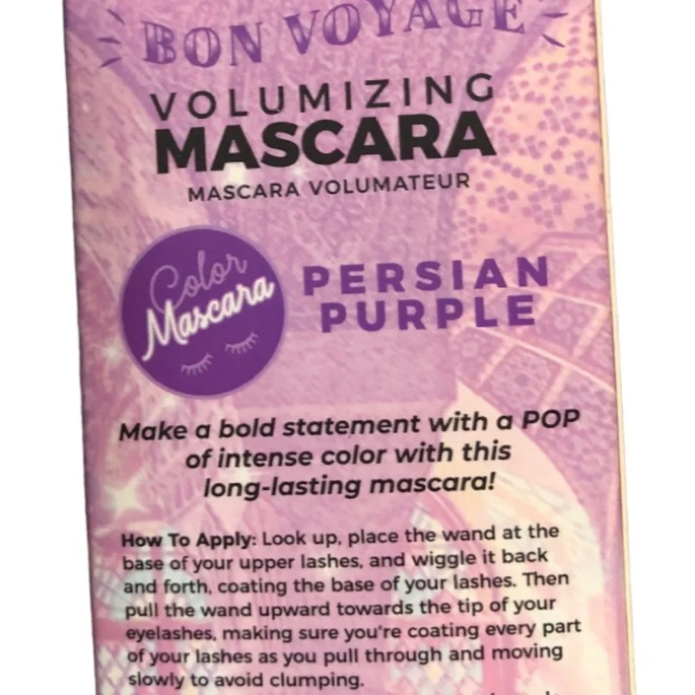 2 volumizing blue & purple colored long lasting waterproof bold intense mascaras